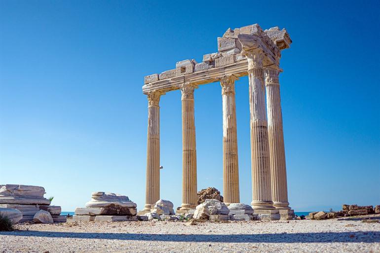 De ruïnes van Hierapolis in Turkije