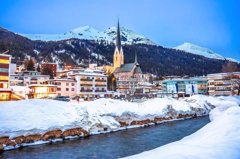 De stad Davos