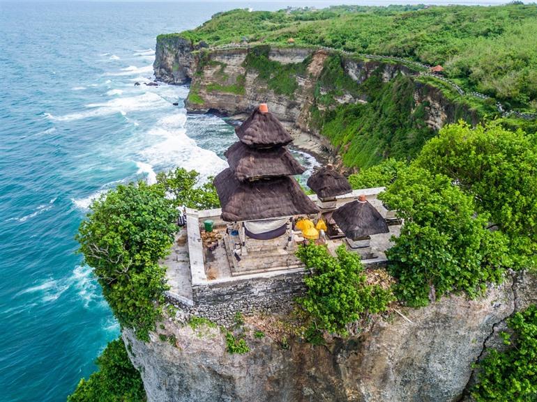 De tempel Pura Uluwatu