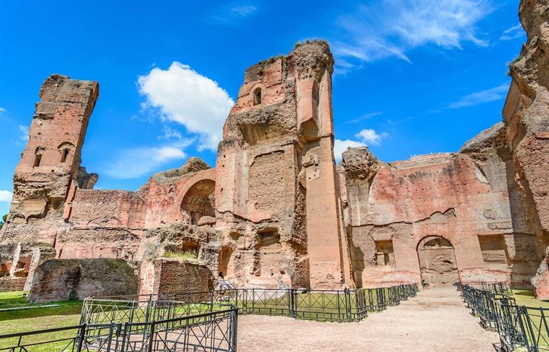 De thermen van Caracalla bezoeken in Rome
