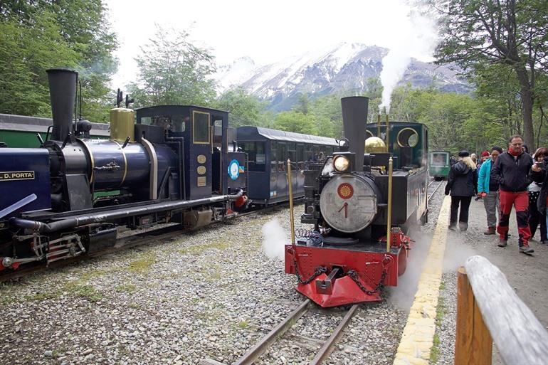 De treintjes vanuit Ushuaia