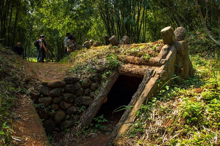 De Vinh Moc-tunnels (DMZ) bij Hue