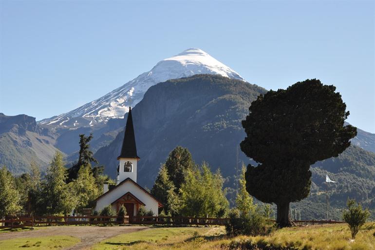 De vulkaan in Parque Nacional Lanín