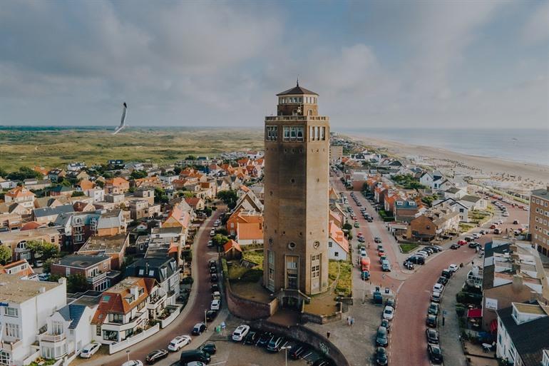 De watertoren vlakbij het centrum van Zandvoort
