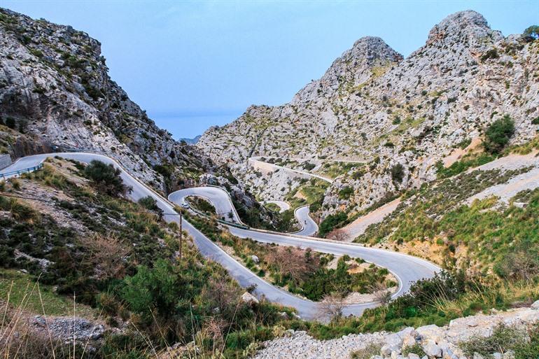 De weg naar Sa Calobra, Mallorca