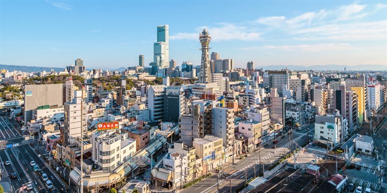De wijken van Osaka