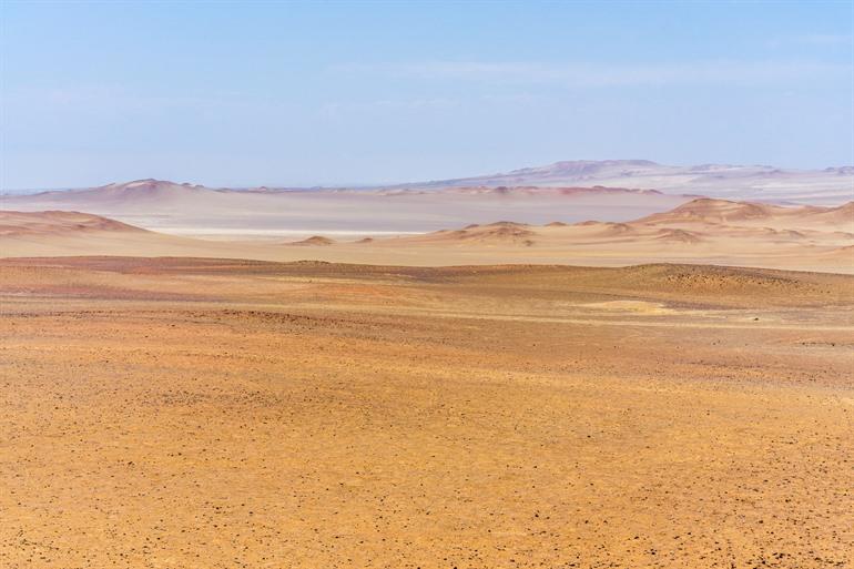 De woestijn in Reserva Nacional de Paracas