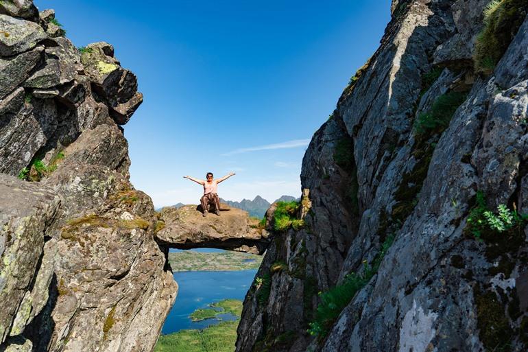 Djevelporten nabij Svolvær bezoeken, Lofoten