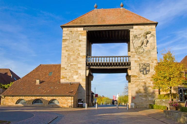 Duitse Wijnpoort in Schweigen Rechtenbach, Duitsland