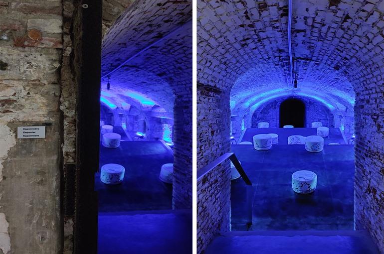 Een van de vijf caponnières in het fort, Oostende