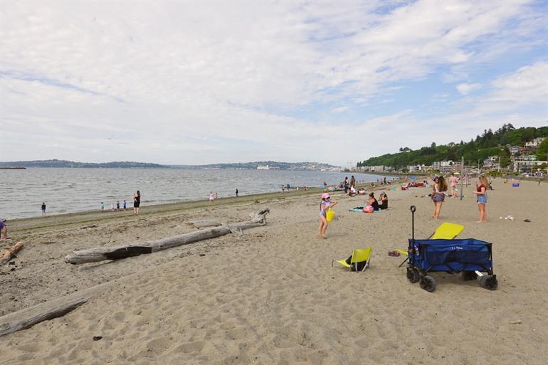 Een warme dag op Alki Beach