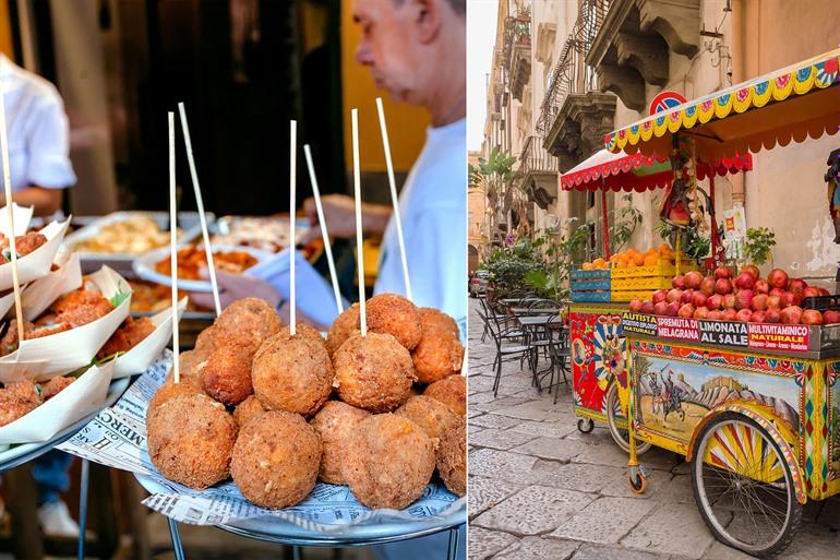 Eetkraampjes in Palermo, Sicilië