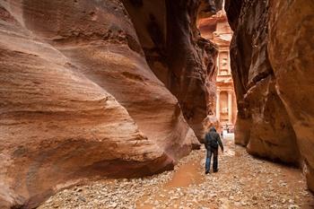 El Siq in Petra, Jordanië