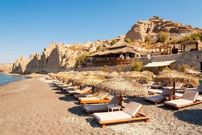 Eros beach Santorini