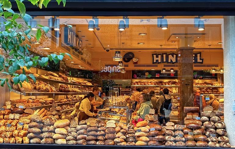 Etalage van Bäckerei Hinkel, Düsseldorf