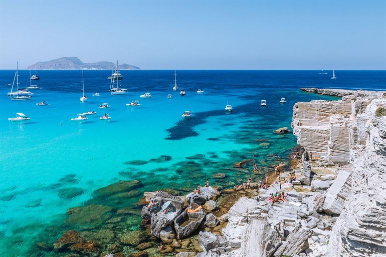 Favignana, Egadische eilanden, Sicilië
