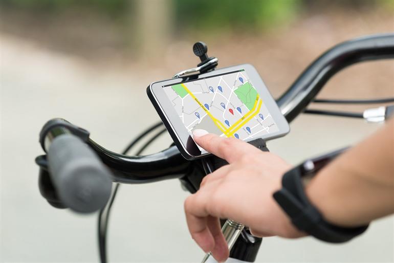Fietscomputer met touch screen