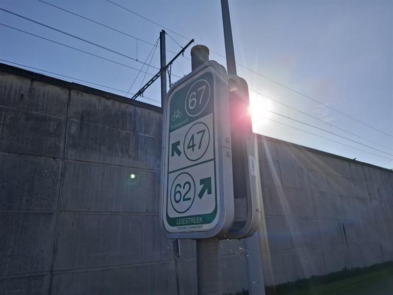 Fietsknooppunt jaagpad tot in Kortrijk