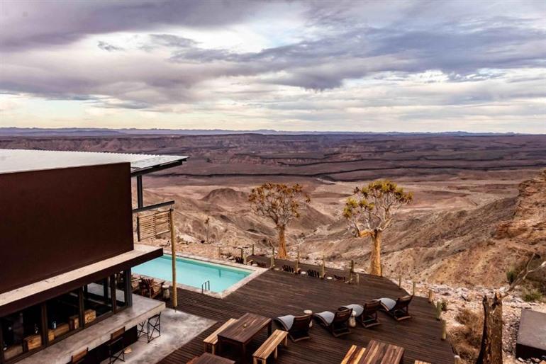 Fish River Lodge boeken met zicht op de canyon