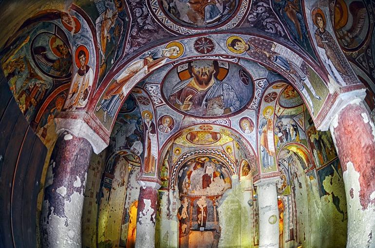 Fresco's in de Elmali Kilise, Cappadocië