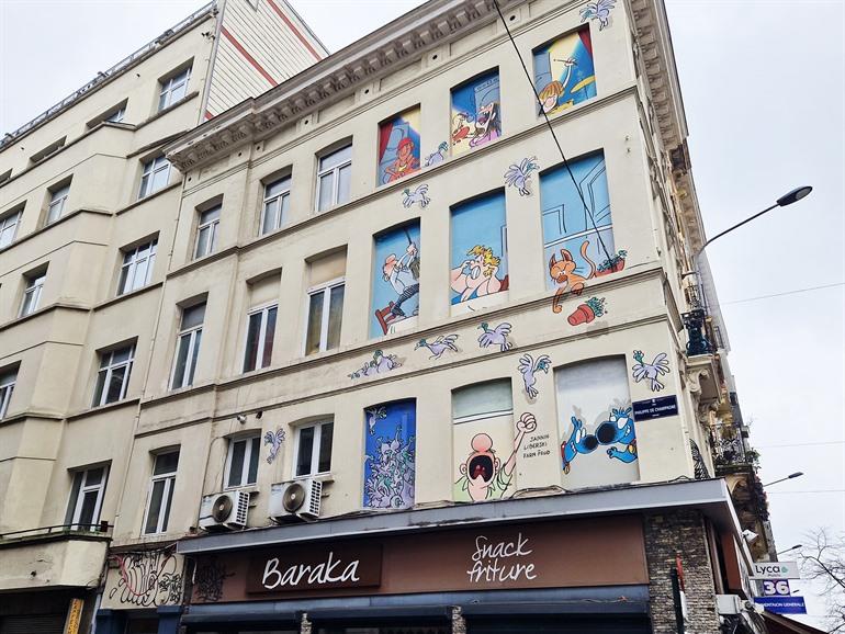 Froud & Stouf stripmuur in Brussel