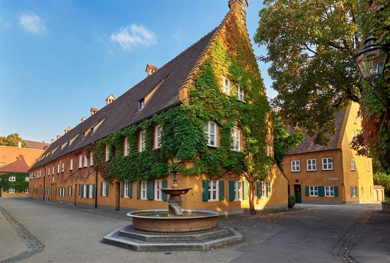Fuggerei in Augsburg, Duitsland