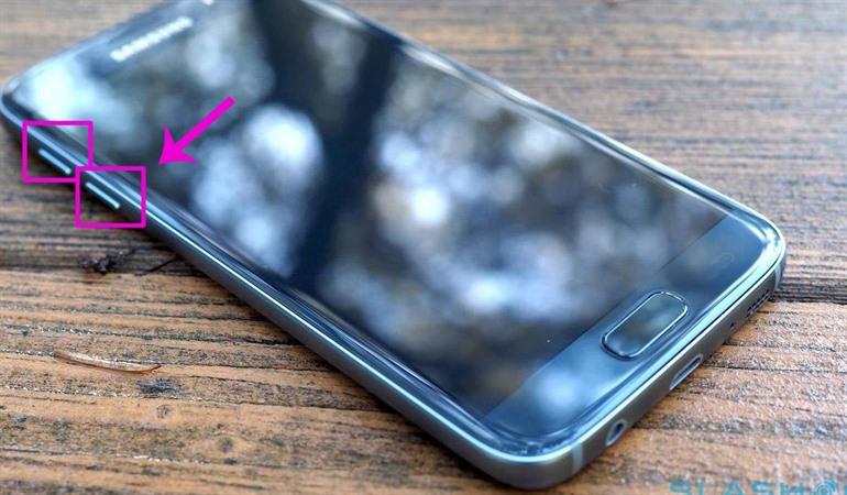 Gebruik een volumeknop om foto's te maken