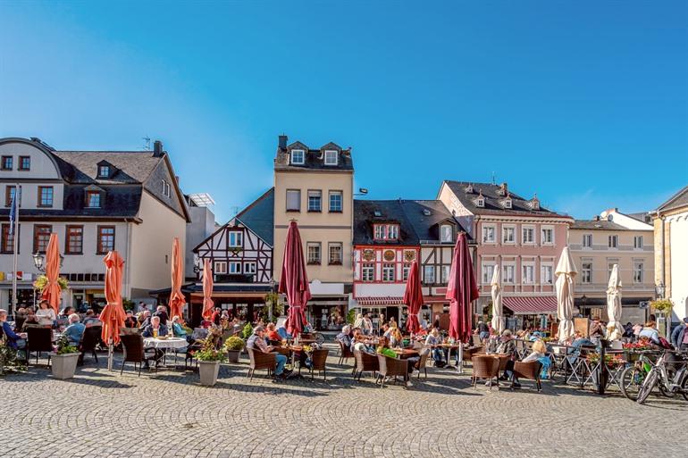 Gezellig druk op de Marktplatz van Boppard