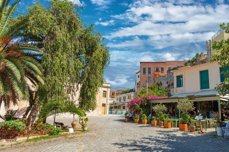 Gezellige Splantzia wijk, Chania, Kreta