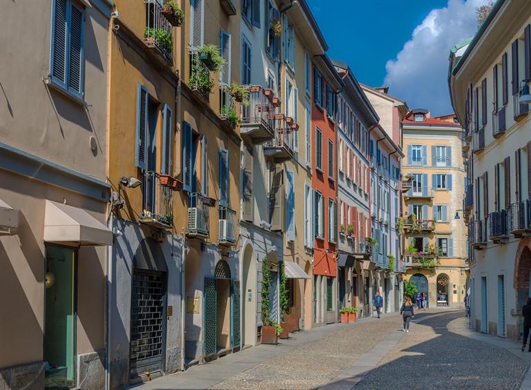 Gezellige straatjes in Brera, Milaan