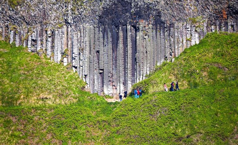Giant's Organ bij de Giant's Causeway, Noord-Ierland