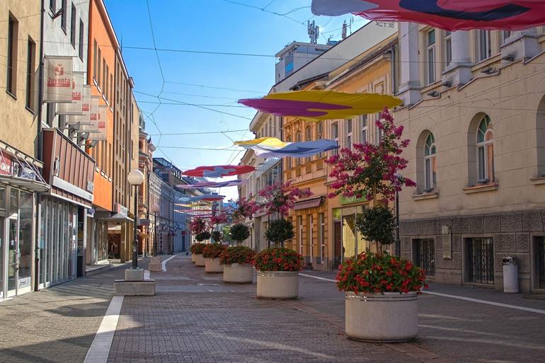 Gospodska-straat in Banja Luka, Bosnië en Herzegovina