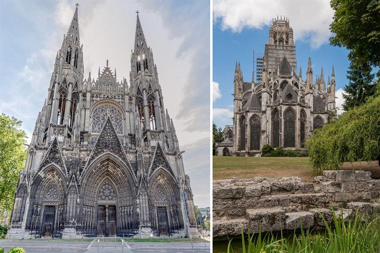 Gotische Saint-Ouen kerk in Rouen bezoeken, Normandië