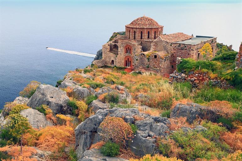 Hagia Sophia, belangrijke Byzantijnse kerk in Monemvasia