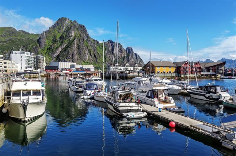 Havenstadje Svolvaer op de LLofoten