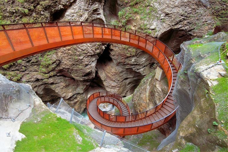 Helix Staircase in de Liechtensteinklamm, Salzburgerland