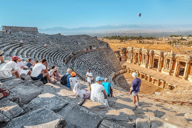 Het amfitheater van Hierapolis, Turkije