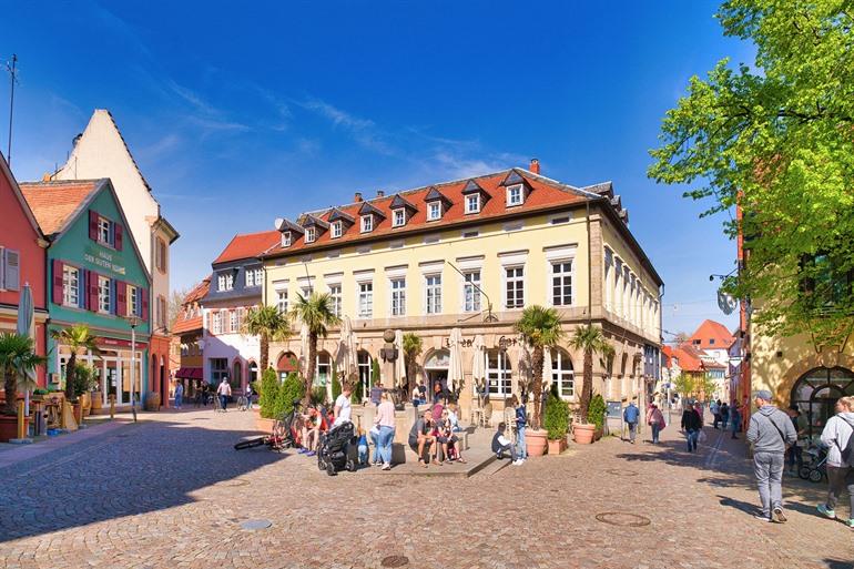 Het centrum van Bad Dürkheim, Rijnland-Palts