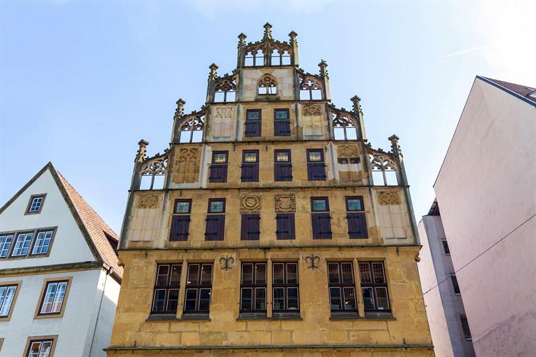 Het Crüwell-Haus bij de Oude Markt in Bielefeld
