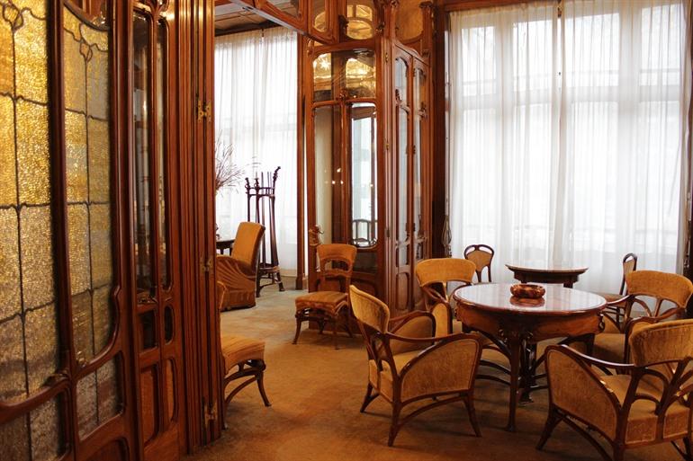 Het interieur in Hôtel Solvay