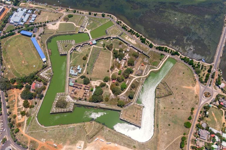 Het Jaffna Fort in het noorden