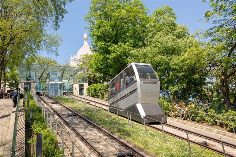 Het kabeltreintje naar de Sacré-Coeur, Parijs