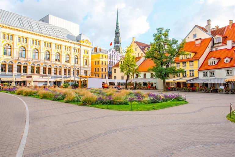 Het Līvu-plein van Riga, Letland