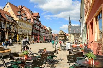 Het Marktplein van Quedlinburg, Harz