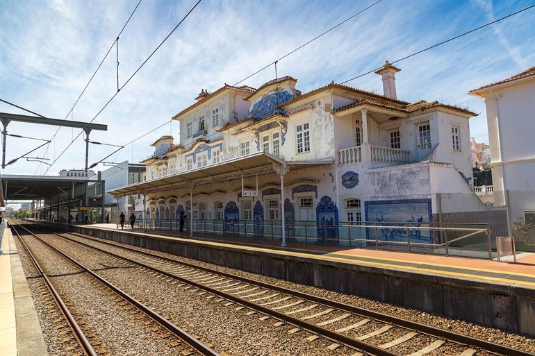 Het oude station van Aveiro