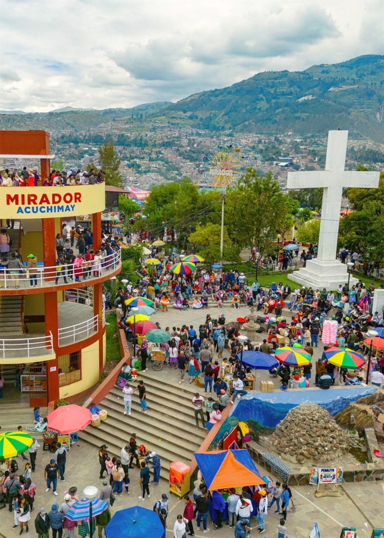 Het populaire uitzichtpunt van de stad