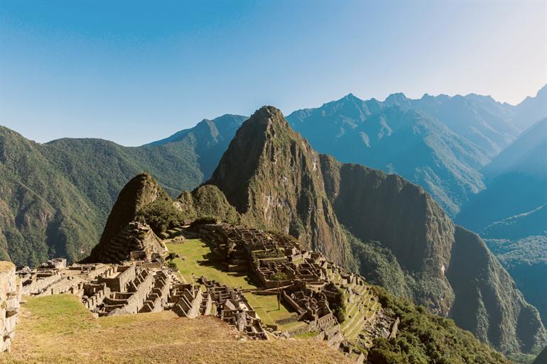 Het prachtige Machu Picchu als eindbestemming