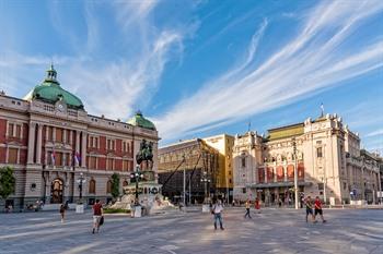 Het Republieksplein van Belgrado, Servië