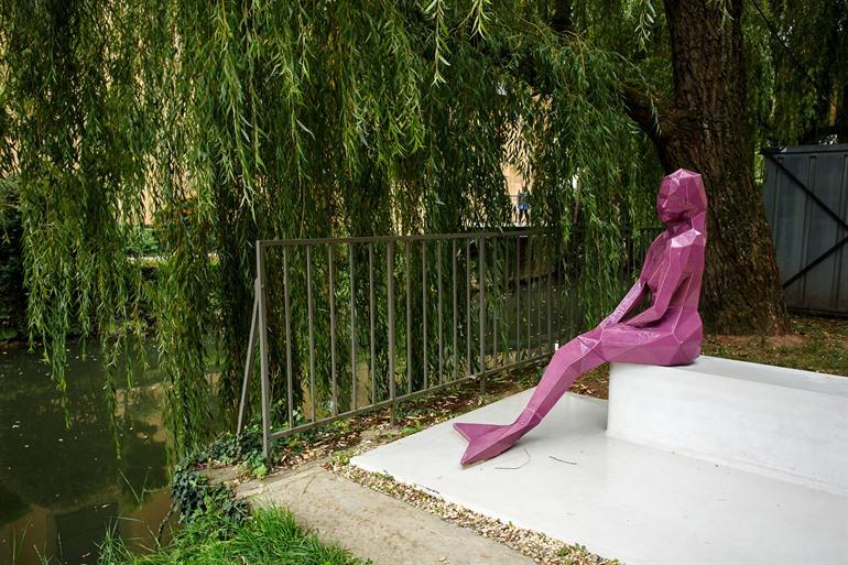 Het standbeeld van Melusina, Grund, Luxemburg