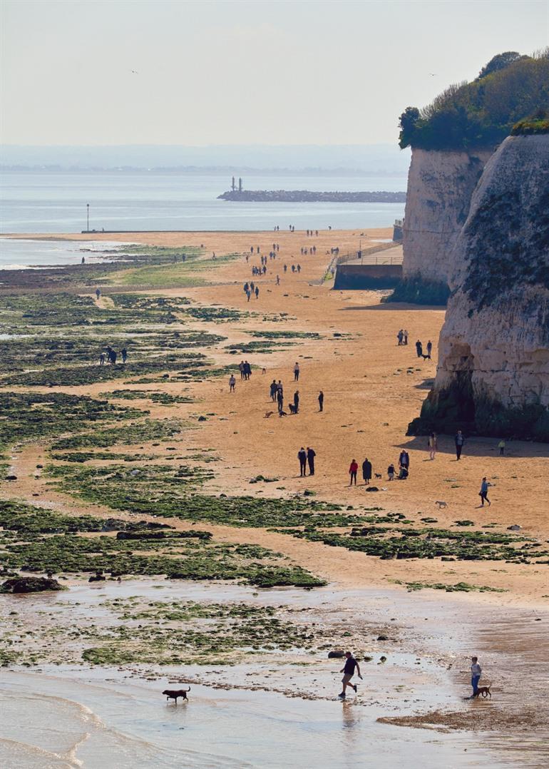 Het strand tussen Broadstairs en Ramsgate